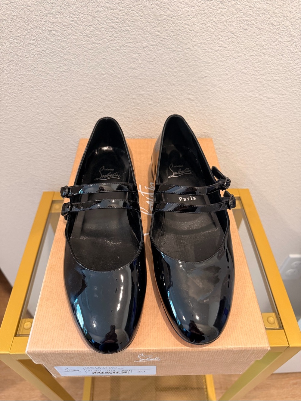 Christian Louboutin Sweet Jane Patent Ballerina Flats, 39